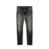 Balmain Distressed Jeans In Black