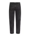 Balmain Distressed Mid-rise Straight-leg Jeans In Black