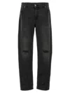 Balmain Destroyed Jeans In Black