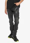 Balmain Panelled Distressed Skinny Jeans In Black