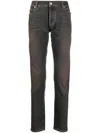 Balmain 6 Pkt Slim Dirty Blue Pants In Gray