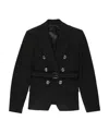 Balmain Double-breasted Blazer In Black