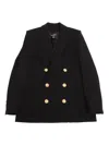 Balmain Double-breasted Blazer In Black