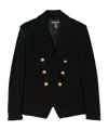 Balmain Double-breasted Blazer In Black
