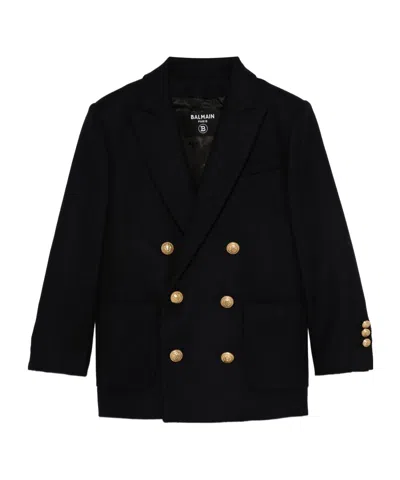 Balmain Double-breasted Blazer In Black