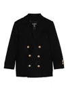 Balmain Double-breasted Blazer In Black