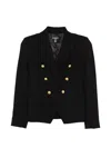 Balmain Double-breasted Blazer In Black