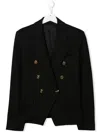 Balmain Kids' Double-breasted Blazer In Black