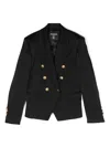 Balmain Double-breasted Blazer In Black