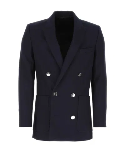 Balmain Double-breasted Blazer In Black