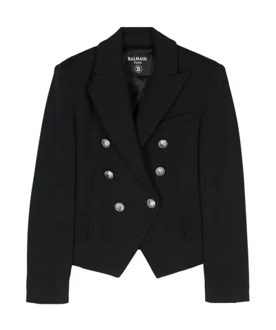 BALMAIN BALMAIN KIDS DOUBLE-BREASTED LONG SLEEVED BLAZER