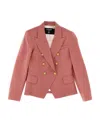 Balmain Double-breasted Blazer In Pink