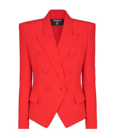 BALMAIN BALMAIN FITTED CREPE 6-BUTTON JACKET