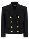 Balmain Tailored Coat With Double-breasted Design In Black