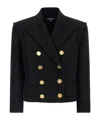 Balmain Tailored Coat With Double-breasted Design In Black
