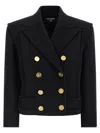 Balmain Tailored Coat With Double-breasted Design In Black