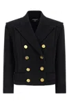 Balmain Tailored Coat With Double-breasted Design In Black