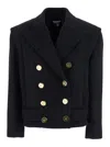Balmain Tailored Coat With Double-breasted Design In Black