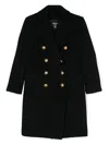 Balmain Double-breasted Coat In Black