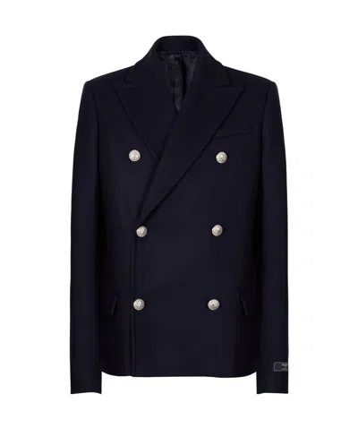 BALMAIN BALMAIN SHORT FELTED COAT