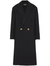 Balmain Double-breasted Coat In Black