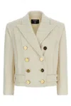 Balmain Double-breasted Coat Coats And Trench Coats White In Neutral