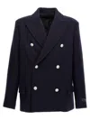 Balmain Double-breasted Coat With Logo Buttons