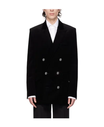 BALMAIN DOUBLE-BREASTED CORDUROY BLAZER