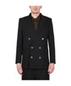 Balmain Double Breasted Tailored Jacket In Black
