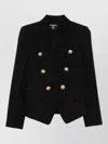 Balmain Black Double-breasted Blazer In Black