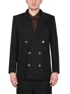 Balmain Double-breasted Jacket In Black