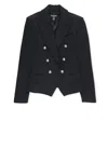 Balmain Double-breasted Blazer In Black