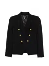 Balmain Double-breasted Blazer In Black