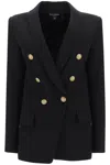 BALMAIN DOUBLE-BREASTED JACKET WITH SHAPED CUT FOR WOMEN