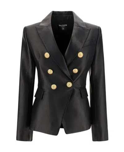 BALMAIN CLASSIC 6-BUTTON LEATHER JACKET