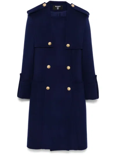 BALMAIN DOUBLE-BREASTED MILITARY COAT