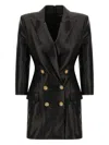 Balmain Tailored Double-breasted Blazer Style Dress In Black