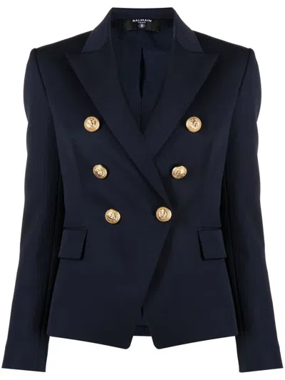BALMAIN DOUBLE-BREASTED PEAK-LAPELS BLAZER