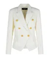 Balmain 6-button Denim Jacket In Neutral