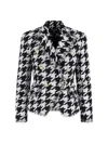 Balmain Double-breasted Tweed Blazer In Multi