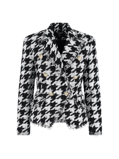 BALMAIN DOUBLE-BREASTED TWEED BLAZER