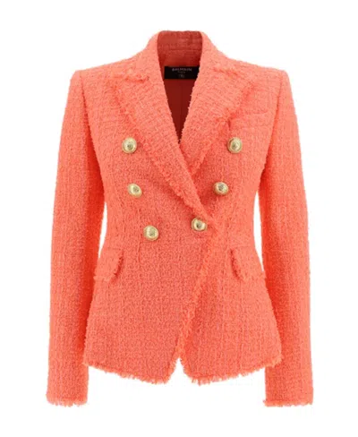 BALMAIN DOUBLE-BREASTED TWEED JACKET