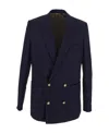 Balmain Double-breasted Virgin-wool Blazer In Black