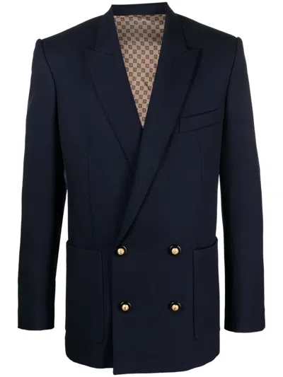 BALMAIN DOUBLE-BREASTED VIRGIN-WOOL BLAZER
