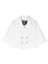 Balmain Double-breasted Blazer In White