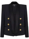 Balmain Boxy Wool Jacket In 黑色