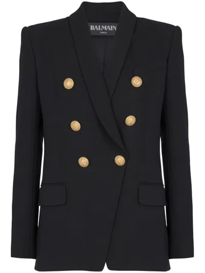 BALMAIN DOUBLE-BREASTED WOOL BLAZER