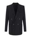 Balmain Double-breasted Blazer In Black