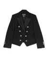 Balmain Double-breasted Wool Blazer In Black
