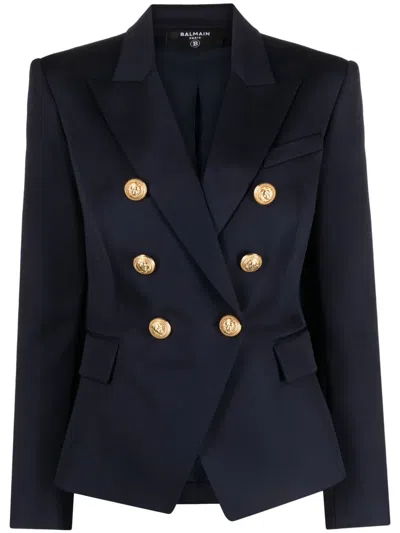 BALMAIN DOUBLE-BREASTED WOOL BLAZER